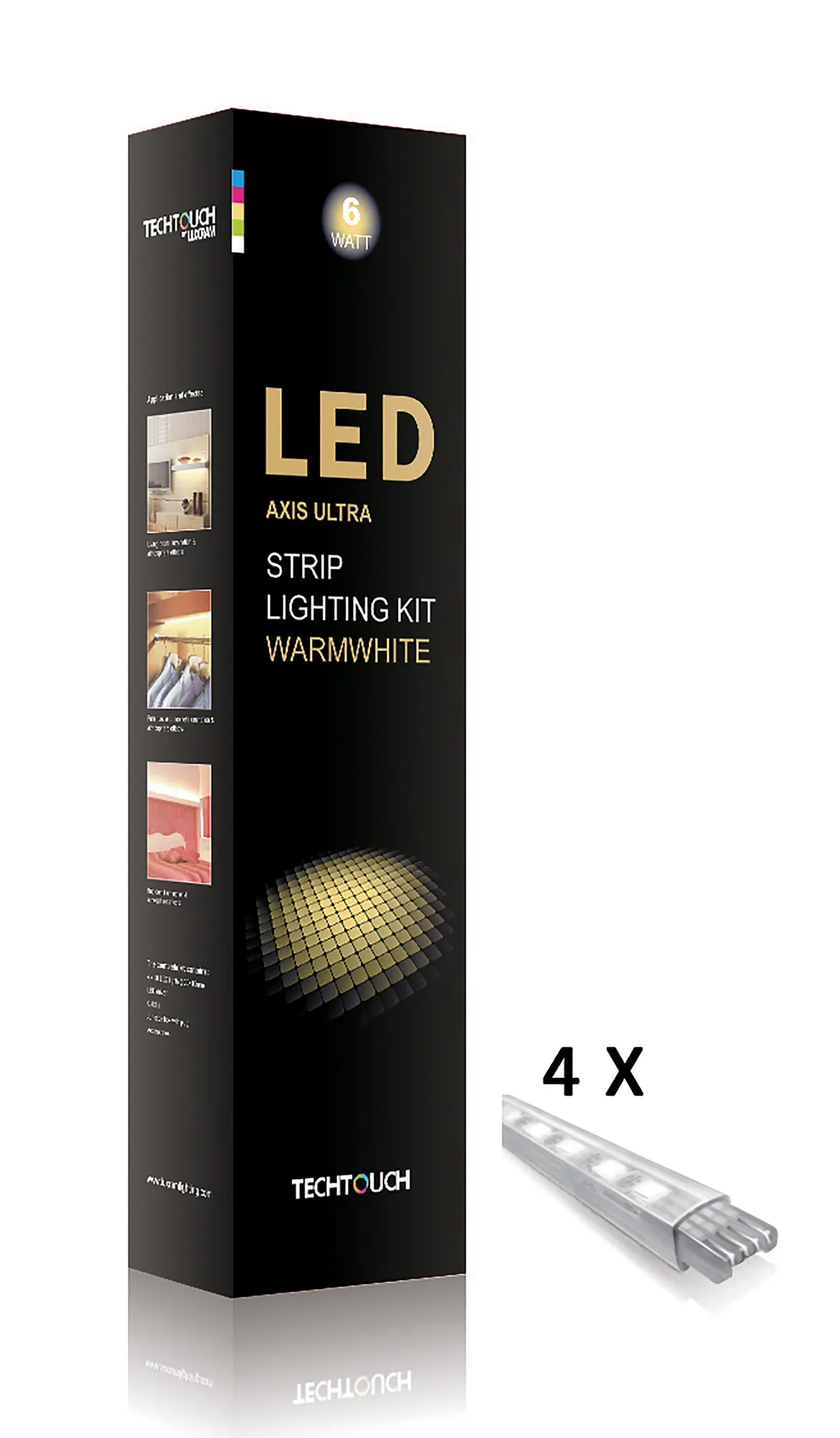 Axis 6400K Kit 4x18 LED Rigid Strips (6W) 10172  Techtouch Axis Ultra